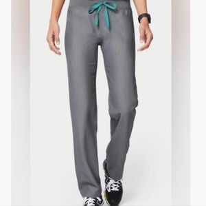 Figs Pants & Jumpsuits | Figs Technical Collection Gray Scrubs w Teal Drawstring